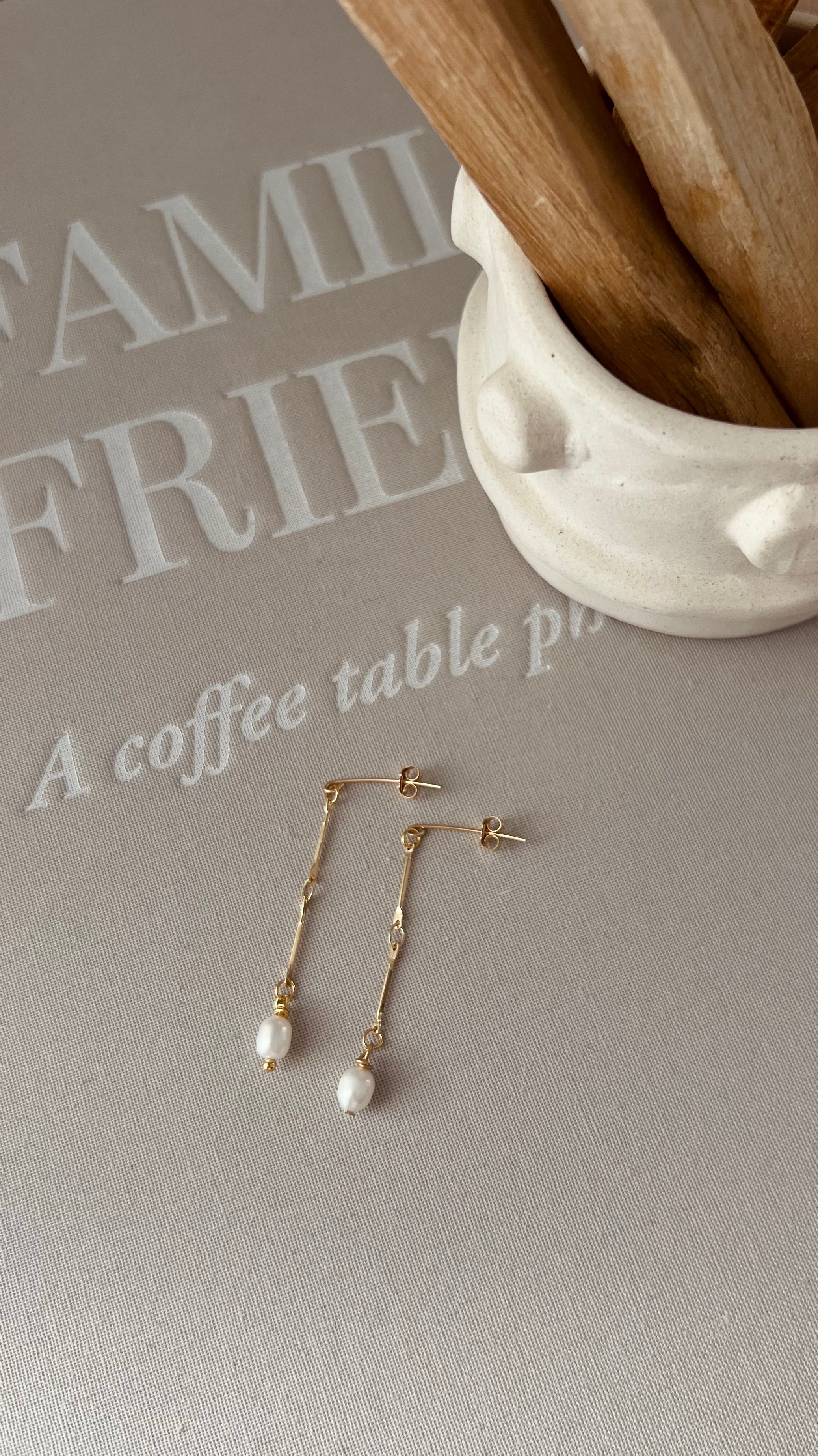 Boucle Iris perle blanche