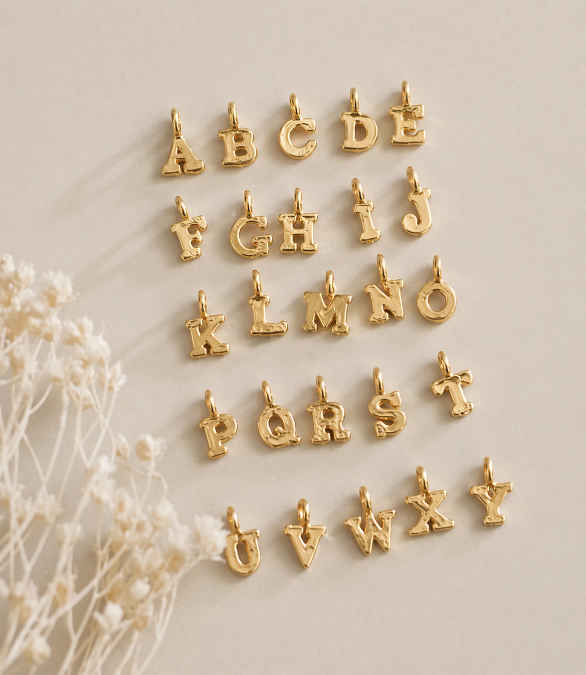 Collier jonc initial