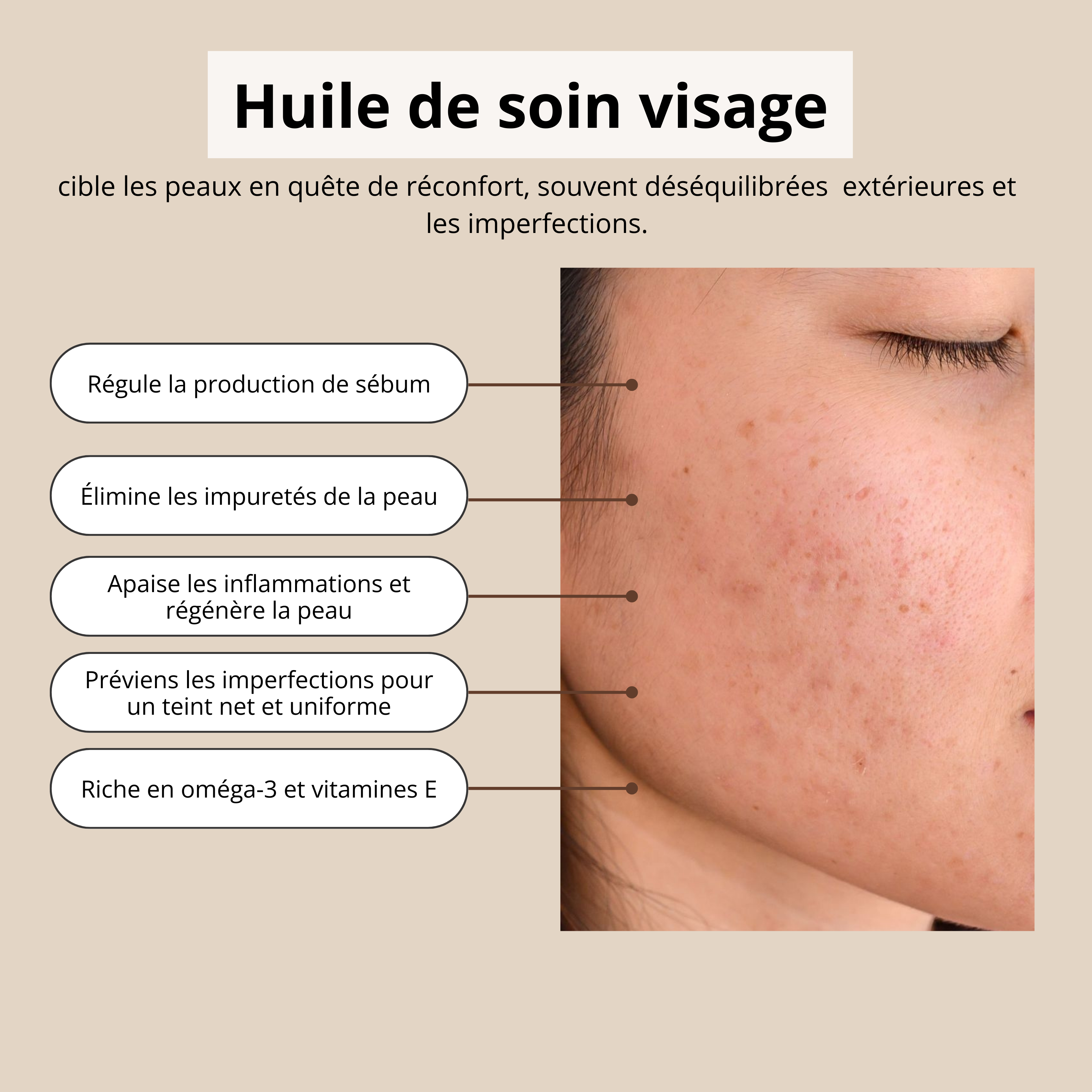 Huile apaisante visage