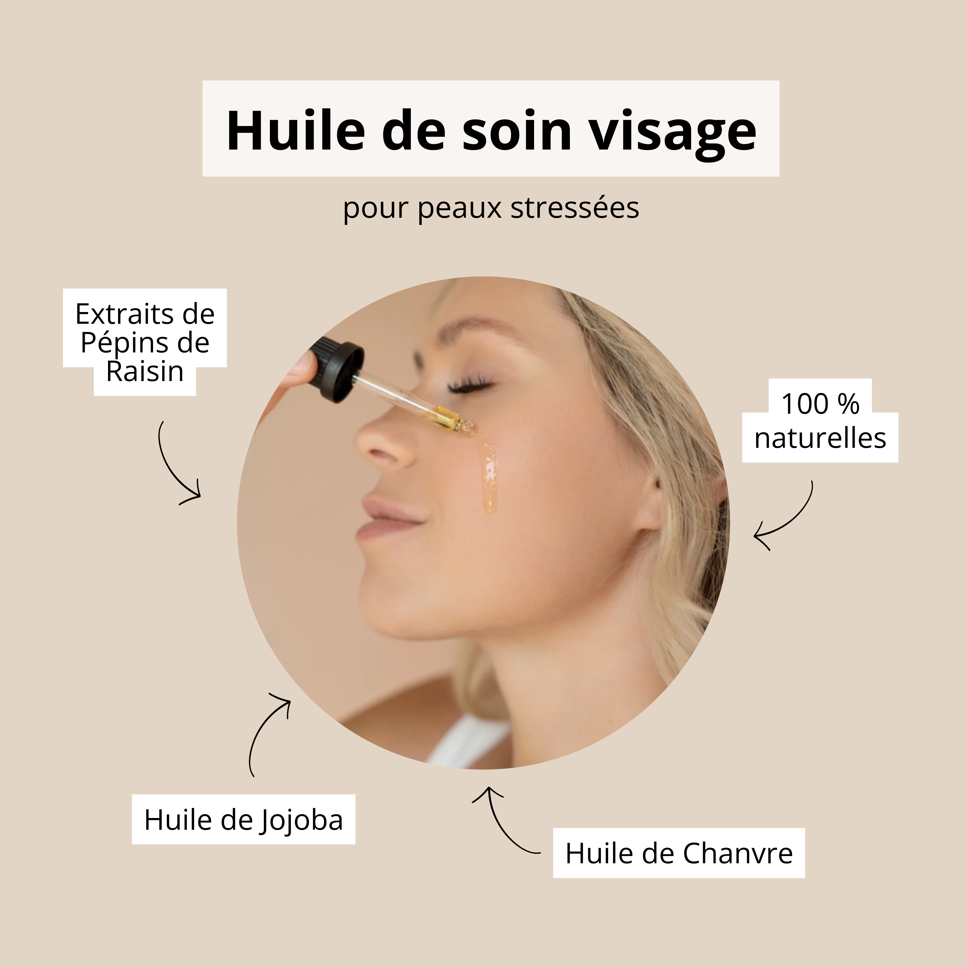 Huile apaisante visage