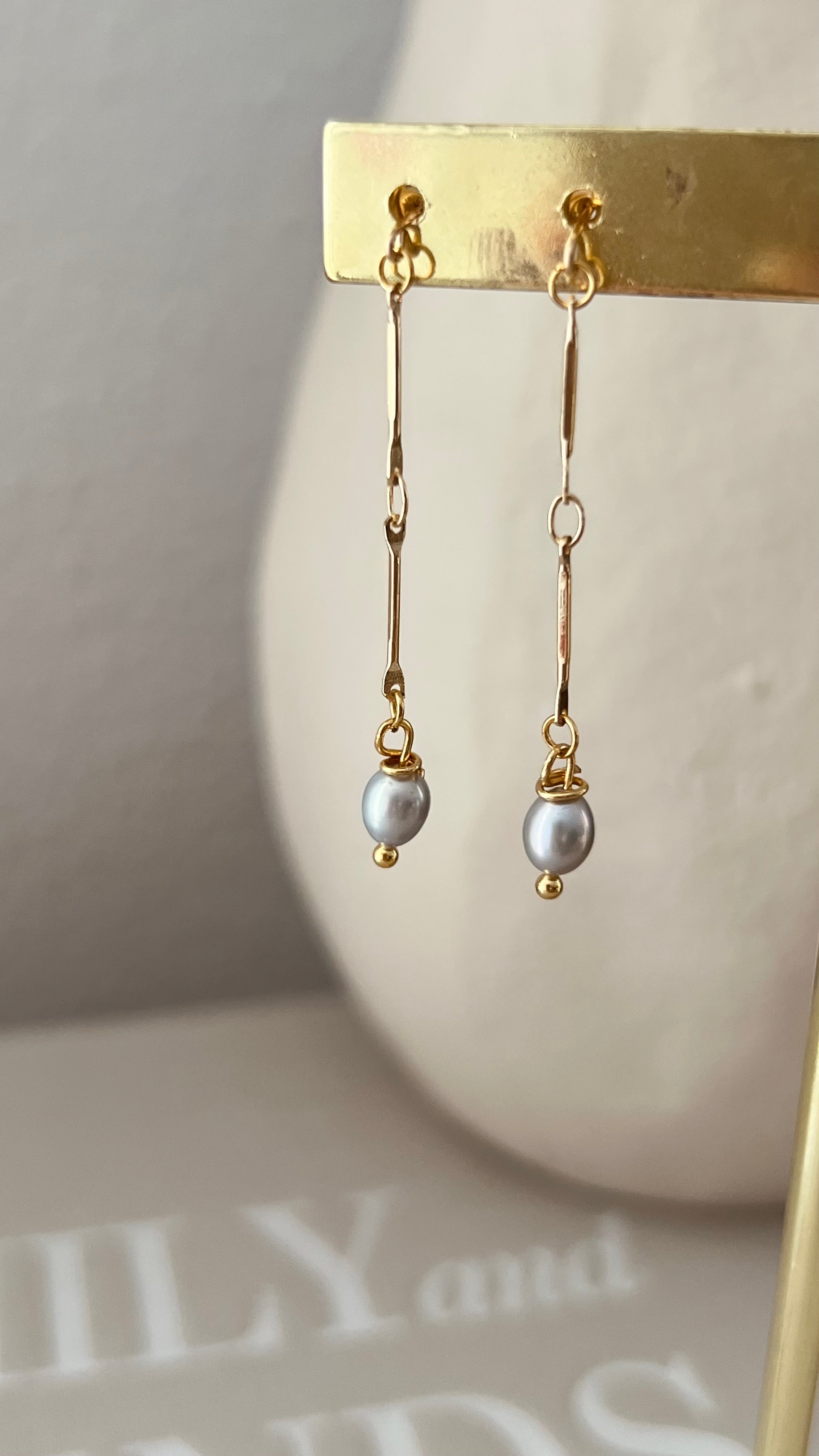 Boucles Iris perle grise