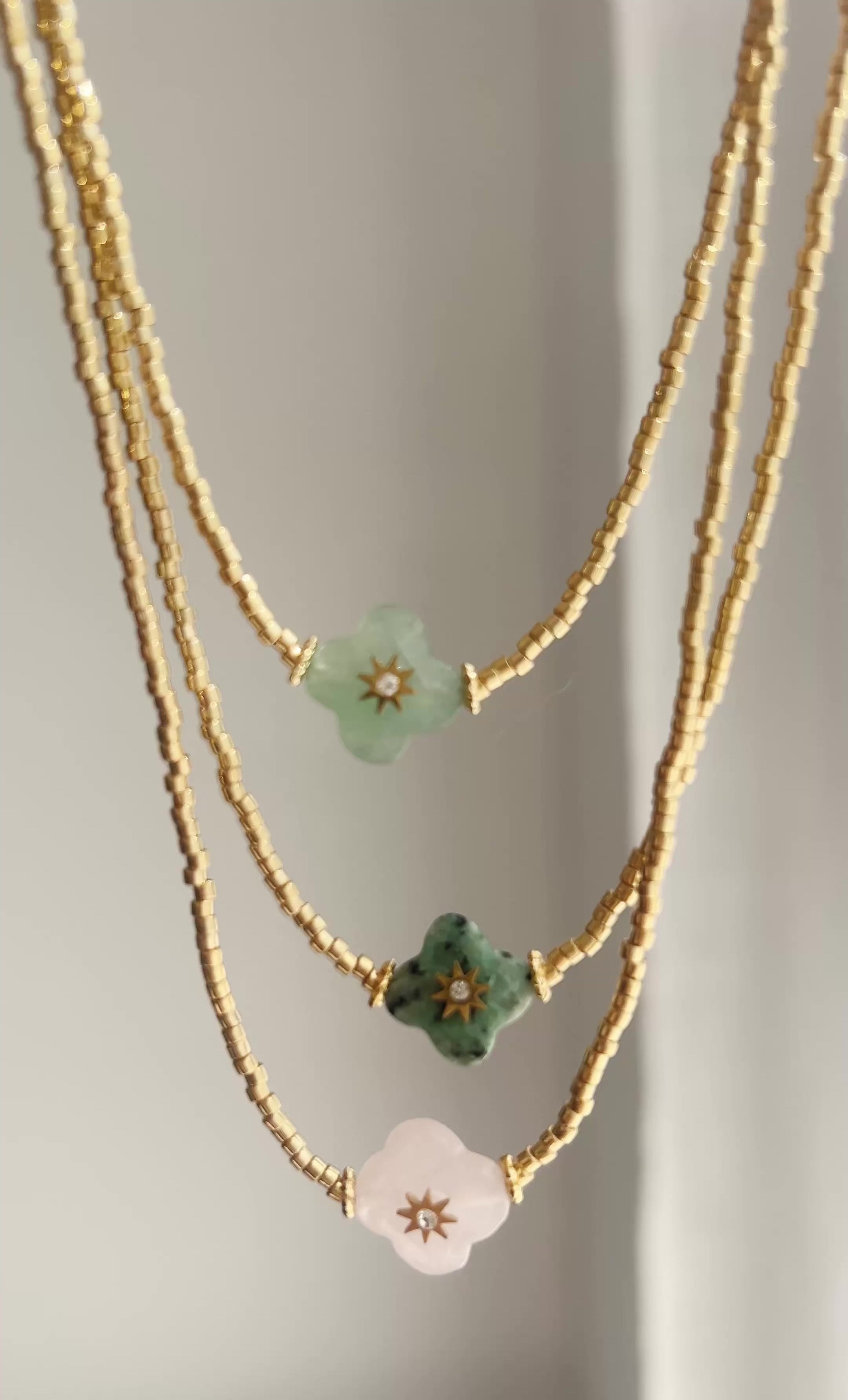 Collier trèfle porte bonheur