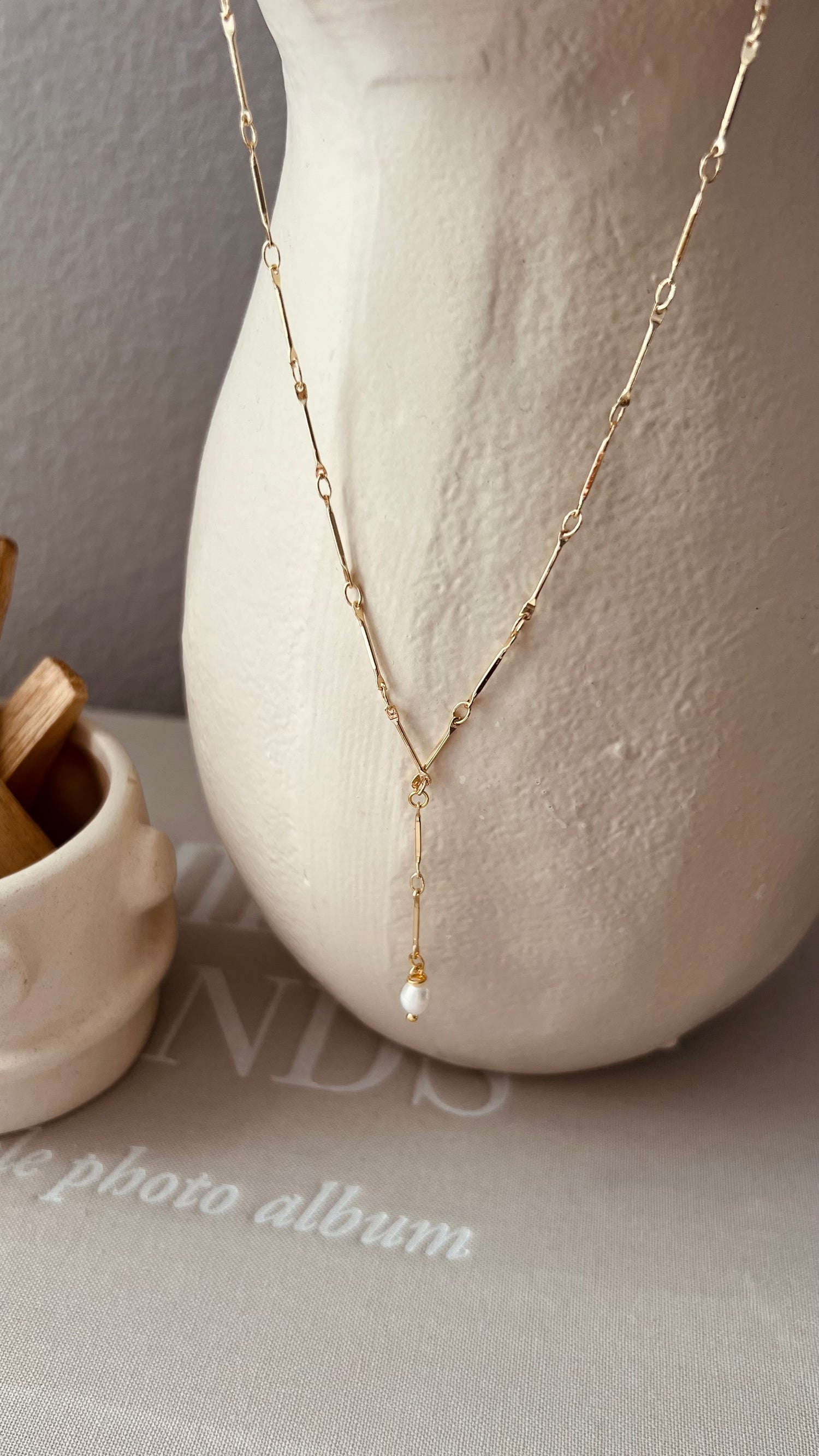 Collier Iris perle blanche