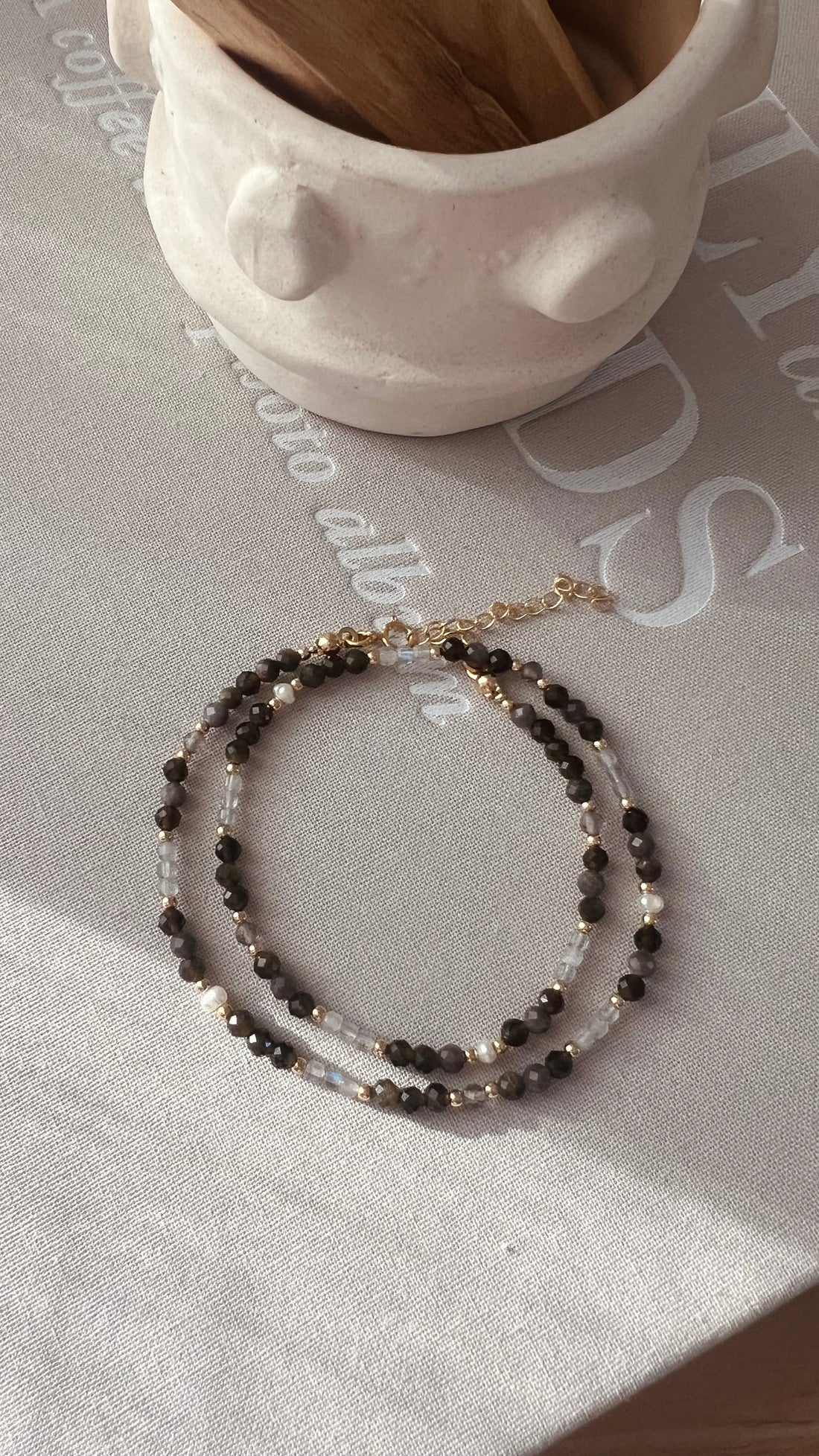 Collier double bracelet Mona