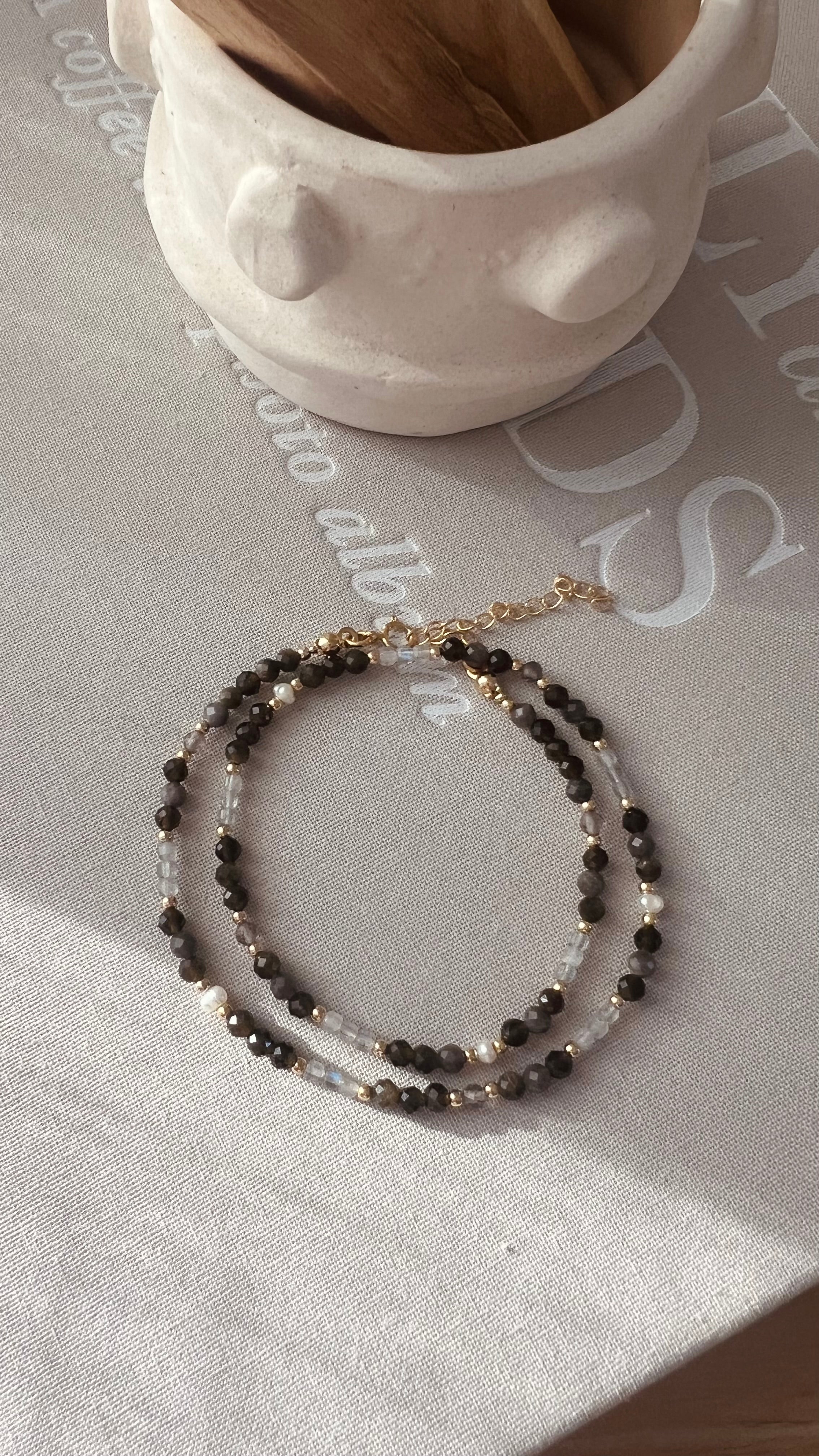 Collier double bracelet Mona