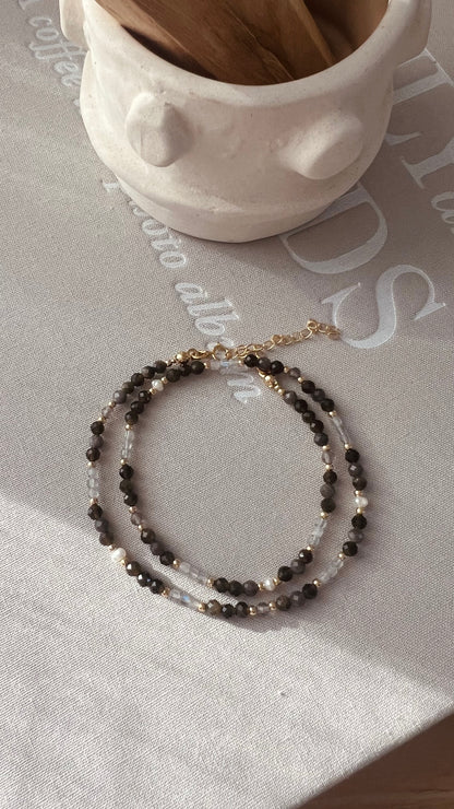 Collier double bracelet Mona