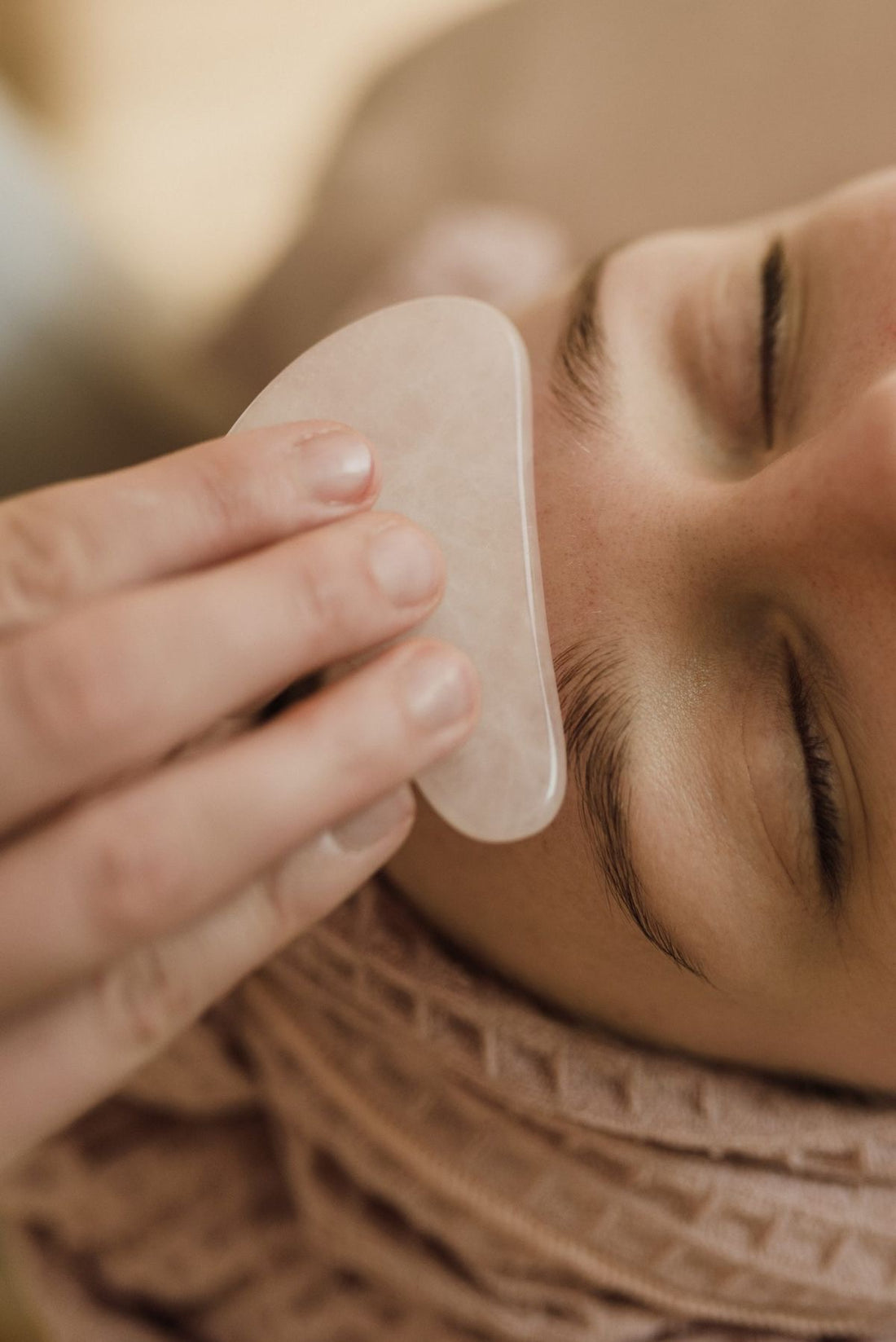 Gua sha, Rouleau &amp; Mushroom Quartz rose